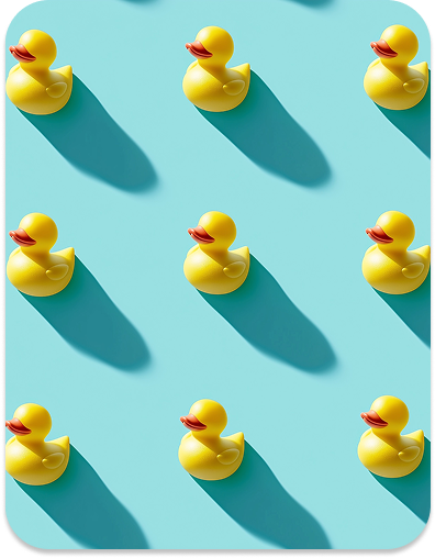 Pattern of yellow rubber ducks
